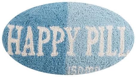 Happy Pill Blue Hook Pillow
