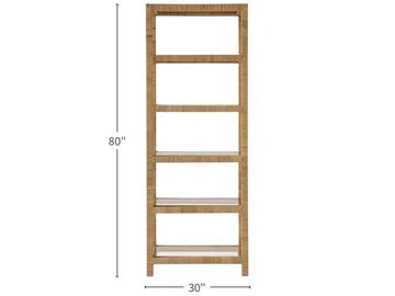 Marigold Rattan Wrapped Bookcase