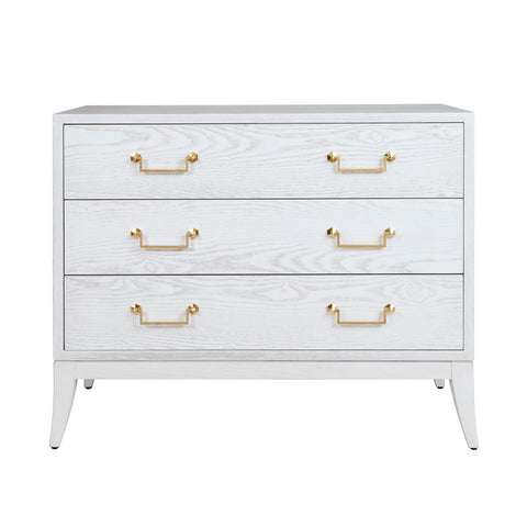 Sage White 3-Drawer Dresser