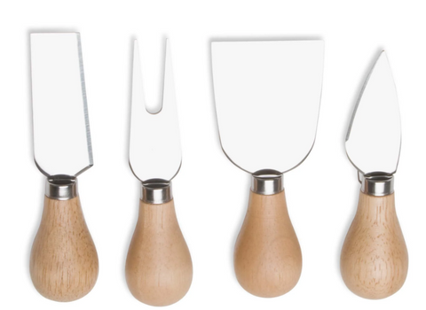 WOOD HANDLED CHEESE UTENSILS