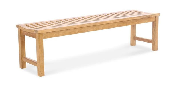 Classic Backless Teak Bench