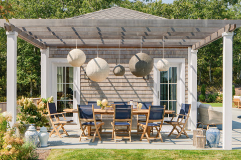 Outdoor Dining Set: Chappy Dining Chair x6 & Small Oval Extension Teak Table