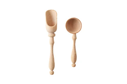 BEECHWOOD SALT & SUGAR SPOON