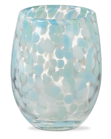 OCEAN BLUE STEMLESS WINE GLASS
