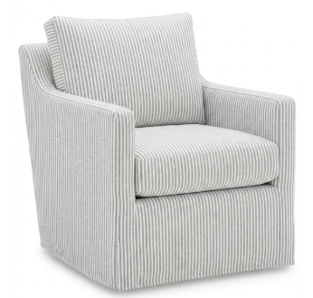 Teaberry Slipcovered Swivel in Crosby Linen