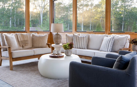 Outdoor Lounge Set: Vineyard Teak Sette & Sofa