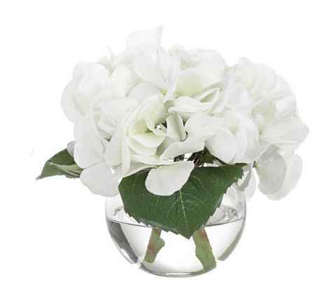 6" HYDRANGEA IN GLASS BUBBLE