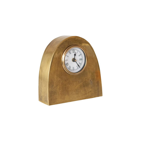 METAL MANTEL CLOCK