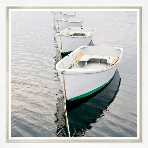 White Boats in a Row Photo
