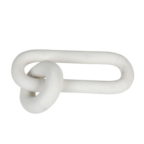 White Stoneware Chain Link