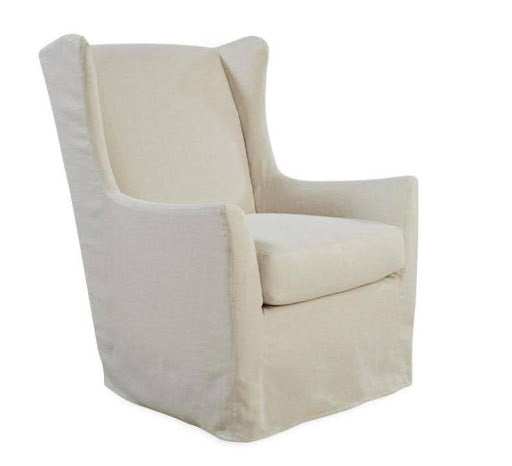 Dunes Slipcovered Swivel Chair