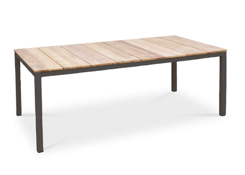 Teak Slat Top Dining Table, Asteroid