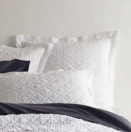 Washed Linen White Sham