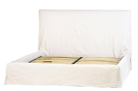 Brush Slipcovered Bed