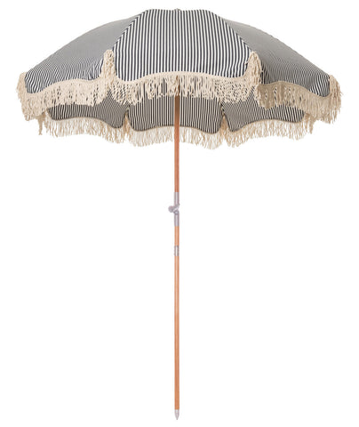 Premium Beach Umbrella - Navy Stripe