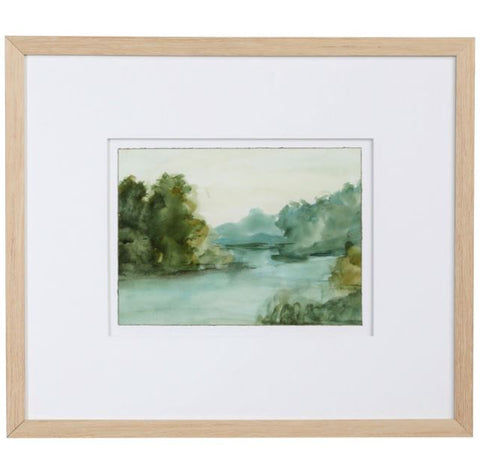 Blue Green Watercolor Scene 3