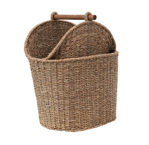 Hand-Woven Magazine Basket