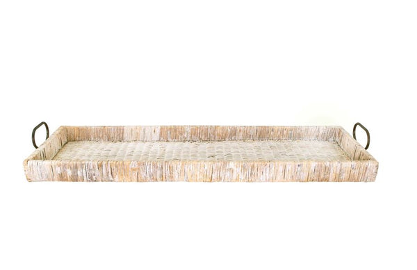 Decorative Tray With Metal Handles