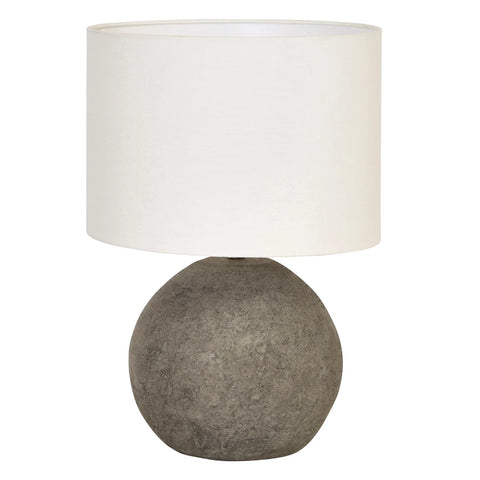 Terracotta Table Lamp with Canvas Shade