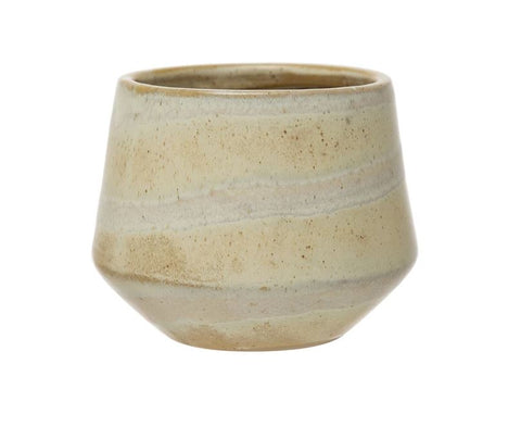 Beige Stoneware Planter