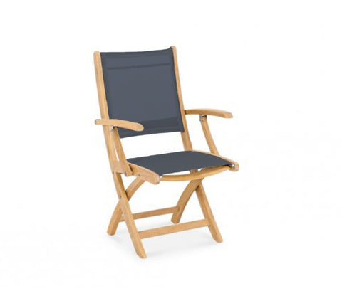 Chappy Folding Dining Arm Chair Blue