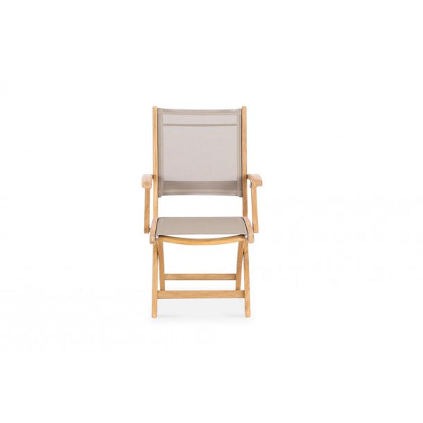 Chappy Folding Dining Arm Chair Taupe