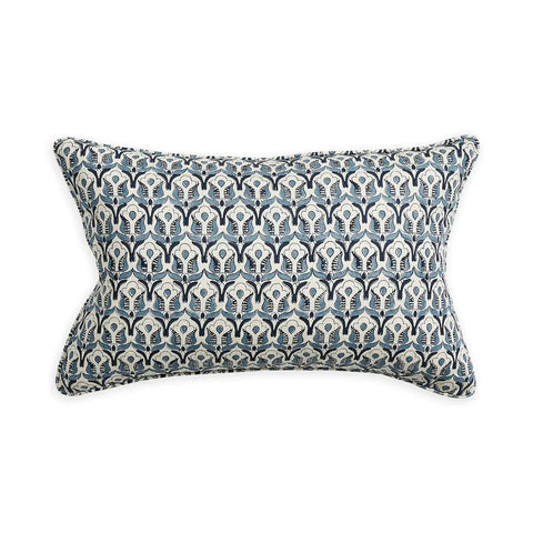 Cirali Azure Lumbar Linen Pillow