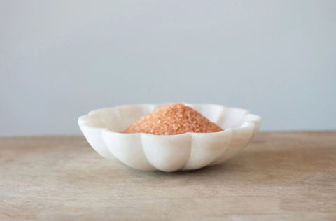 Carved Marble Flower Dish