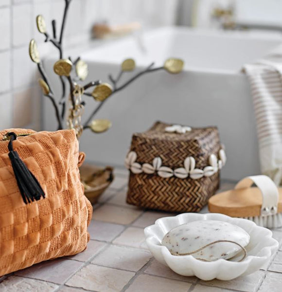 Carved Marble Flower Dish