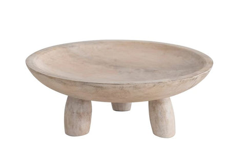 Mango Wood Footed Bowl