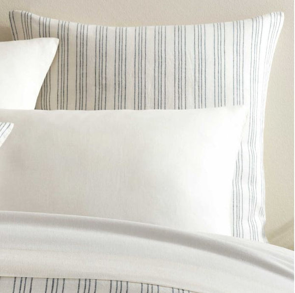 Lush Linen Slate Blue Stripe Sham