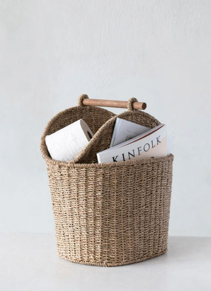 Hand-Woven Magazine Basket