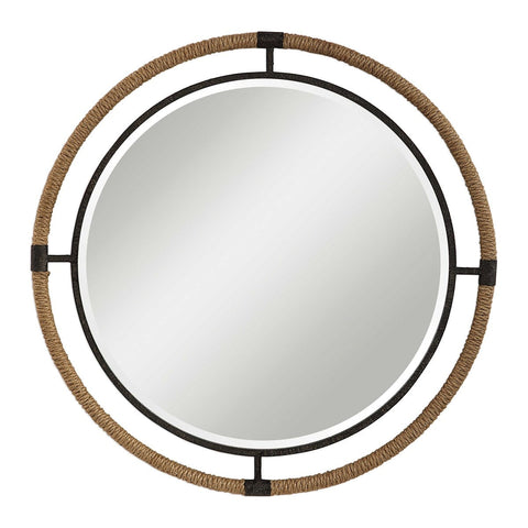 Landlocked Round Mirror