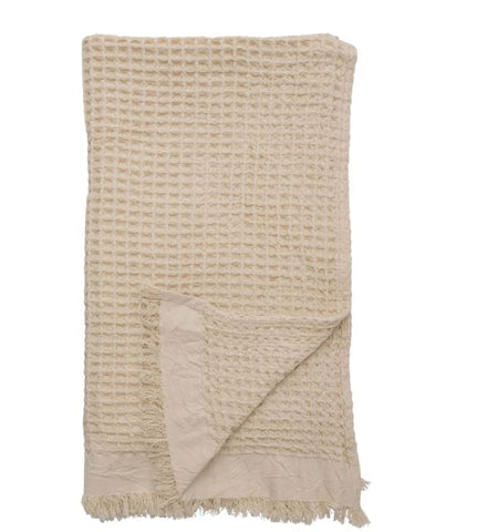 Cotton Waffle Weave Throw