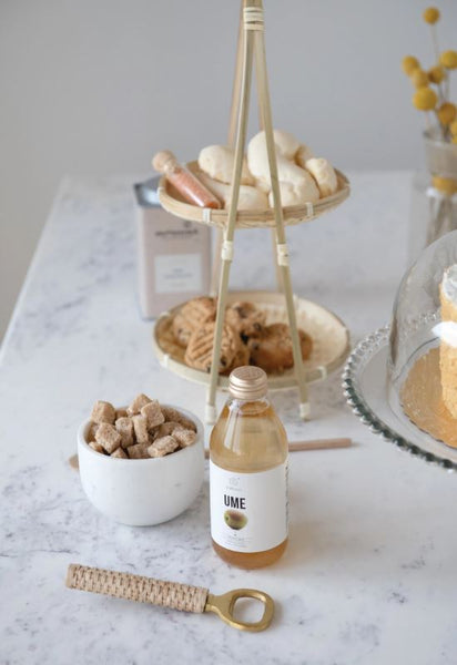 Brass Bottle Opener With Bamboo Wrapped Handle