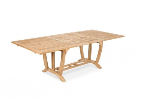 Vineyard Teak Rectangular Double Extension Dining Table Small