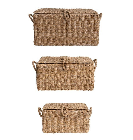 Medium Hand-Woven Seagrass Trunk