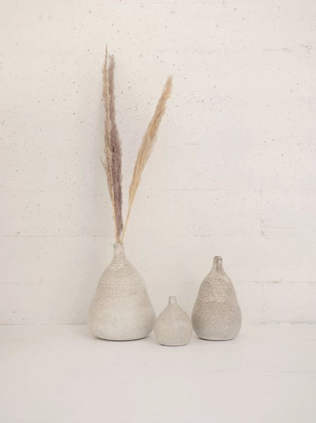 5" Round Distressed Terracotta Vase