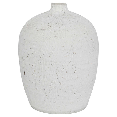 White Textured Ceramic Vase