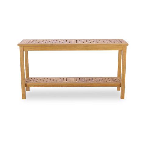 Teak Console Table With Shelf