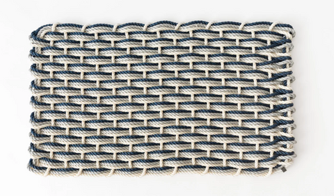 Oyster, Weathered Gray & Navy Doormat