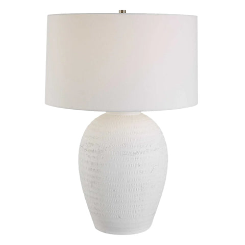 Meshacket White Table Lamp