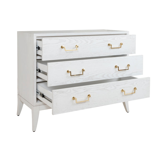 Sage White 3-Drawer Dresser
