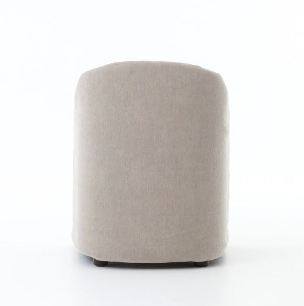 Heather Twill Stone Barrel Dining Chair