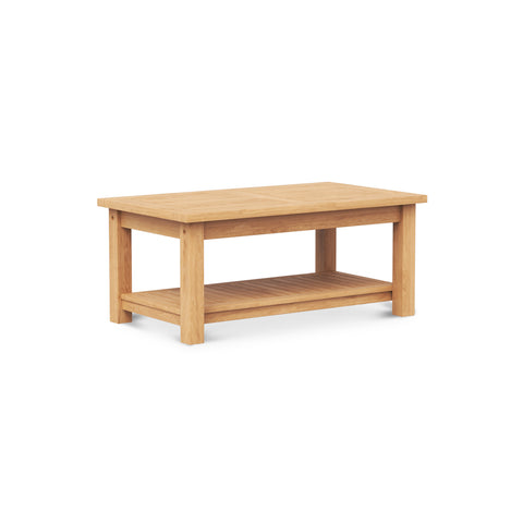 Rectangular Teak Coffee Table With Shelf