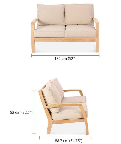 Vineyard Teak Settee