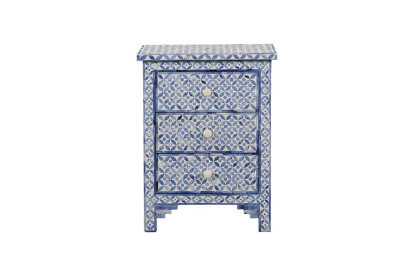 Coastline Indigo 3 Drawer Nightstand