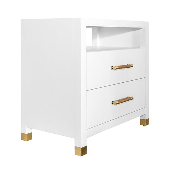 Lamberts White Large Nightstand