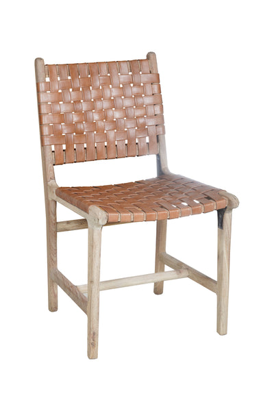 Wave Wood & Leather Dining Chair