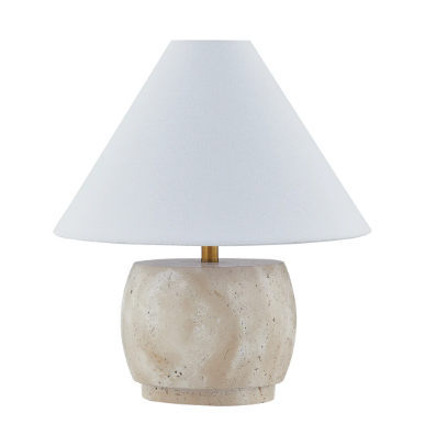 INLET TRAVERTINE TABLE LAMP